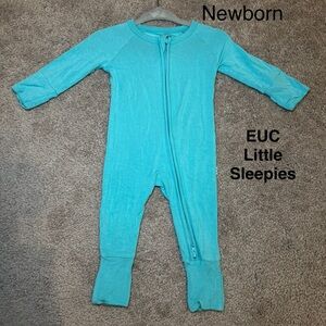 Little Sleepies Blue zippy